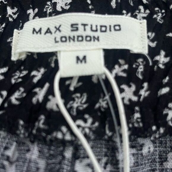Max Studio Black and White Floral Kimono and  Pants - Picture 11 of 13